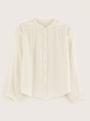 Off white katoenen blouse met knopen Hopsa Bellerose