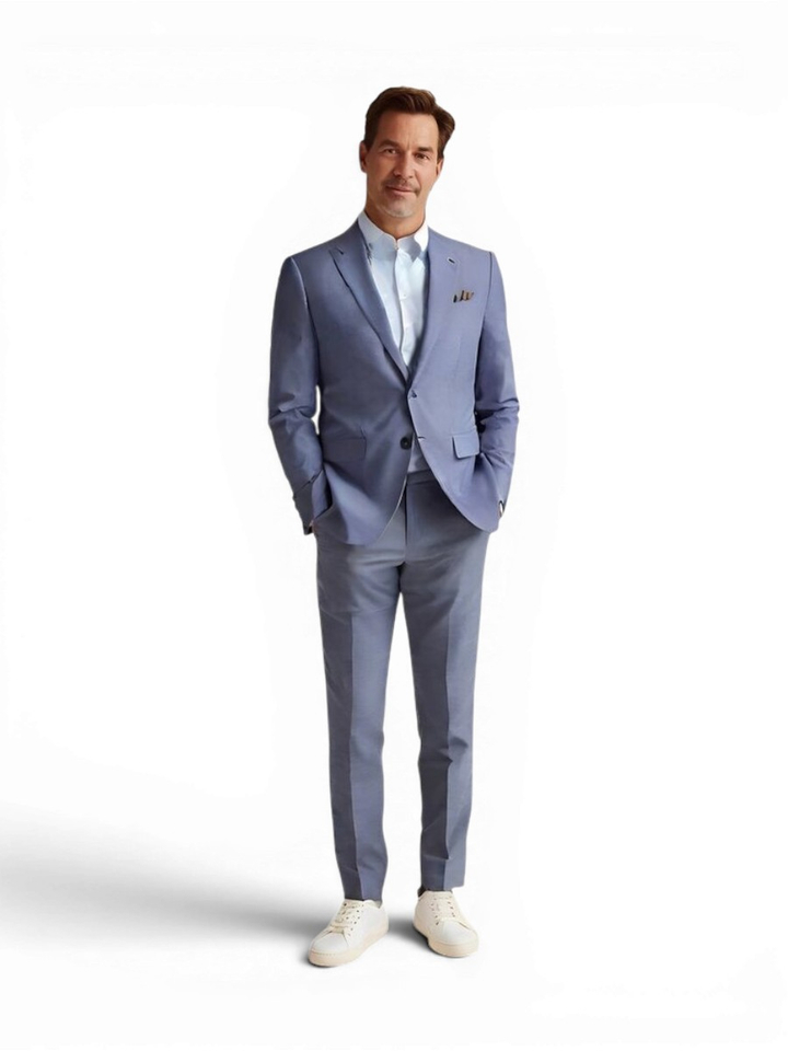 Blauwe kostuum blazer Roy Robson
