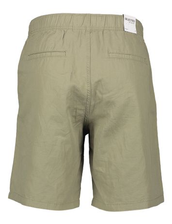 Kaki short met rekker en knop Selected hommes 