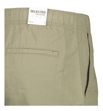 Kaki short met rekker en knop Selected hommes 