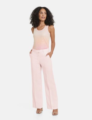 Roze linnen broek Pearl Blush Gerry Weber