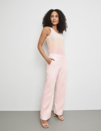 Roze linnen broek Pearl Blush Gerry Weber