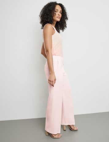 Roze linnen broek Pearl Blush Gerry Weber