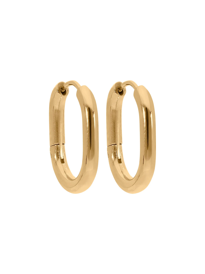 Gouden oorbel Eternity Crystal Qudo