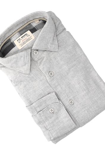 Stone katoenen hemd (slim fit) met lange mouwen Fil Noir