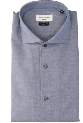 Blauwgrijs katoenen hemd (slim fit) met lange mouwen Gentiluomo