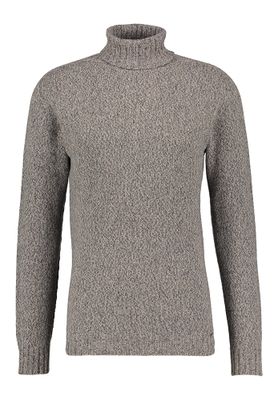 Grijze gebreide trui in merino wol Gentiluomo