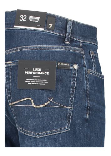 Donkerblauwe jeans slim straight For All Mankind