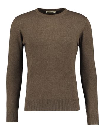 Bruine trui met ronde hals in kasjmier Cashmere Company 