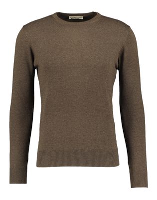 Bruine trui met ronde hals in kasjmier Cashmere Company