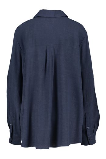Blauwe melange bloes met lange mouwen Evoked 