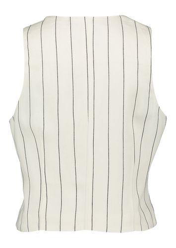Star wit en zwarte gestreepte mouwloze gilet YAS