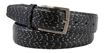 Zwarte riem met witte en groene accenten Floris van Bommel