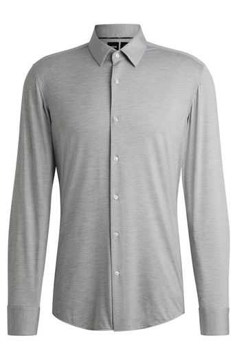 Silver katoenen hemd( slim fit) met lange mouwen Hugo Boss