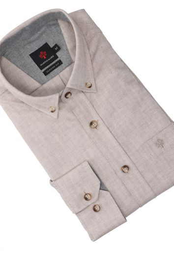 Beige katoenen hemd (regular fit) met lange mouwen Martin Maple