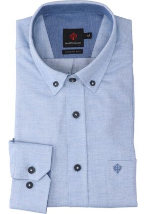 Martin Maple Lichtblauw jeans katoenen hemd (regular fit) met lange mouwen