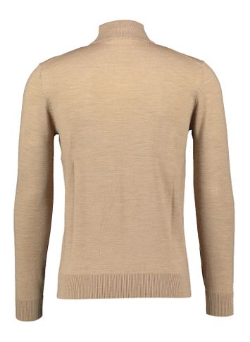 Beige trui met opstaande kraag in merino wol Seven Dials