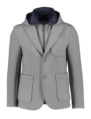 Manuel Ritz gestreepte sportieve blazer met afneembare kap