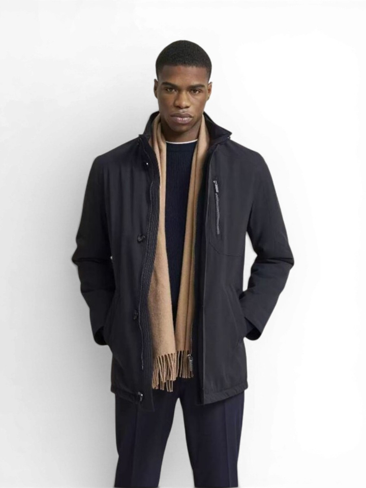 Donkerblauwe winterjas Bugatti
