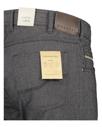 Donkergrijze broek met licht motief Bugatti