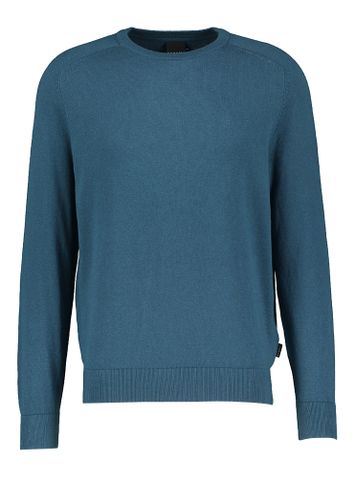 Petrolblauwe pull met ronde hals Bugatti