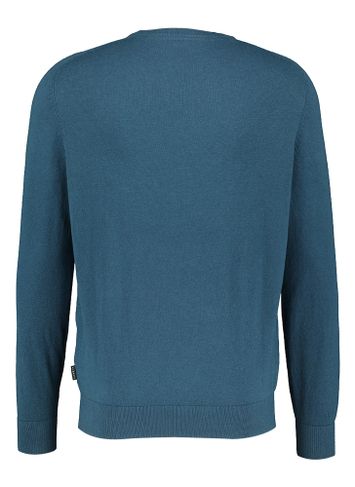 Petrolblauwe pull met ronde hals Bugatti
