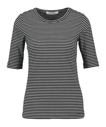 Zwart wit gestreepte t-shirt met 3/4 mouw Co'Couture