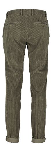 Donkergroene lange broek in ribfluweel Powell