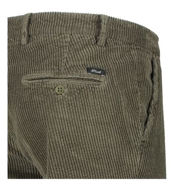 Donkergroene lange broek in ribfluweel Powell