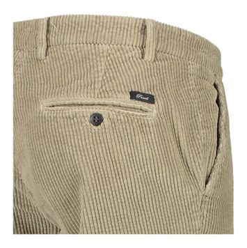 Beige lange broek in ribfluweel Powell