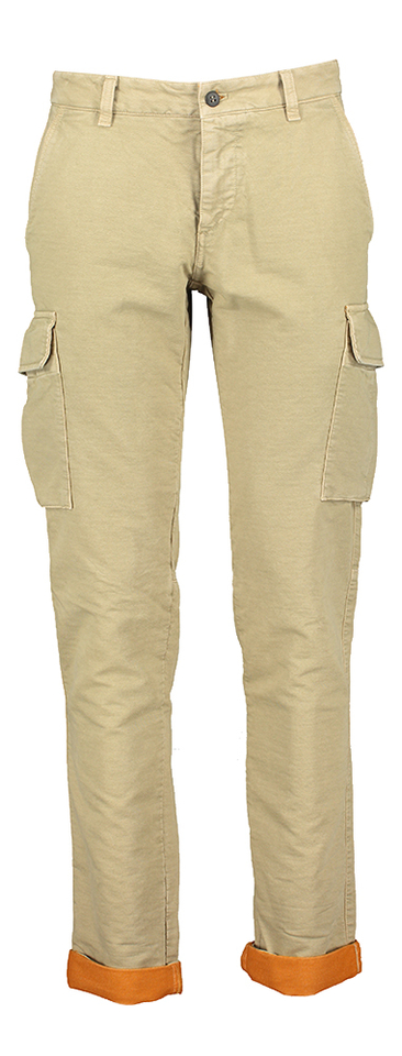Beige lange broek met zakken aan de zijkanten Powell