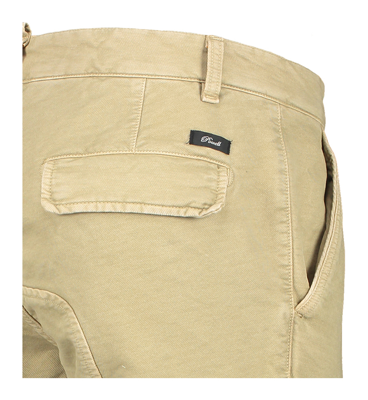 Beige lange broek met zakken aan de zijkanten Powell