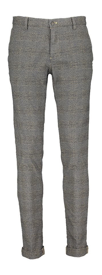 Donkergrijze broek in zwart motief Powell