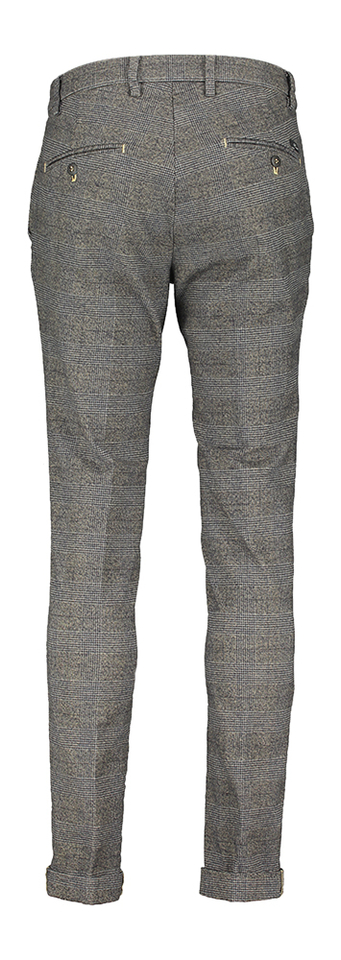 Donkergrijze broek in zwart motief Powell