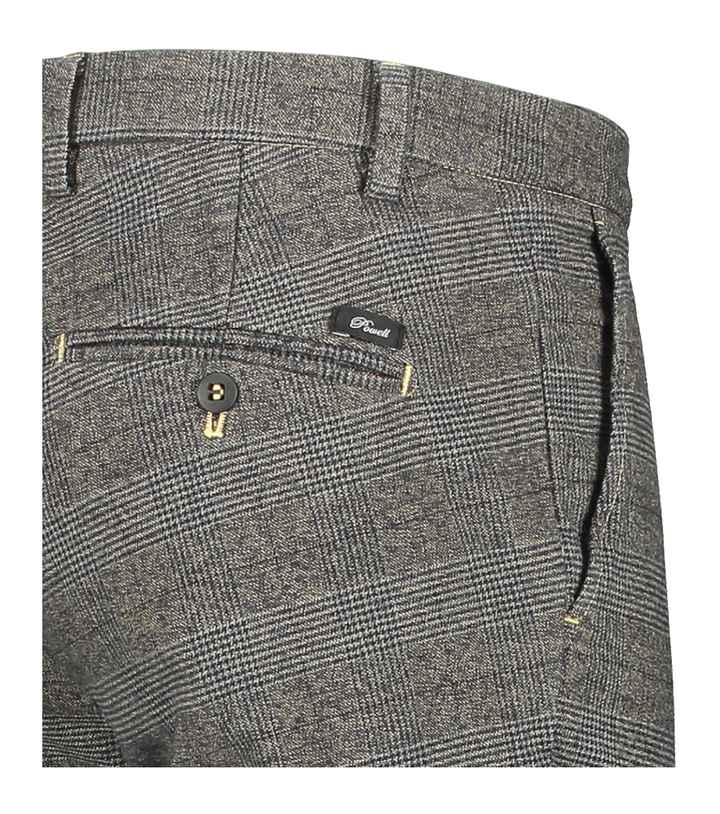 Donkergrijze broek in zwart motief Powell