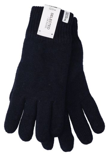 Donkerblauwe handschoenen Selected