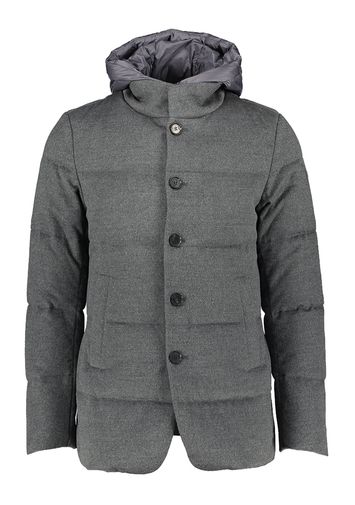 Grijze padded jas met kap Biorn Duno 
