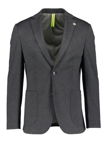 Donkergrijze blazer met klein motief Salvoj Benvenuto