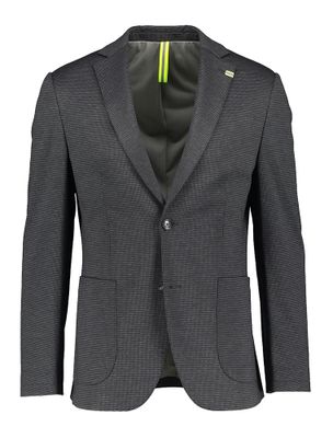 Donkergrijze blazer met klein motief Salvoj Benvenuto