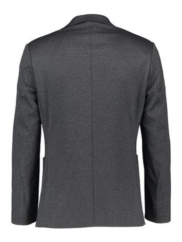 Donkergrijze blazer met klein motief Salvoj Benvenuto
