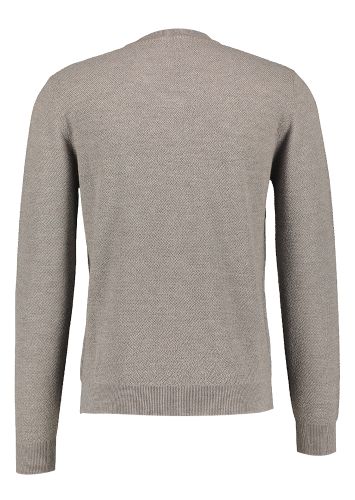 Grijze geruite trui in merino wol Altobello