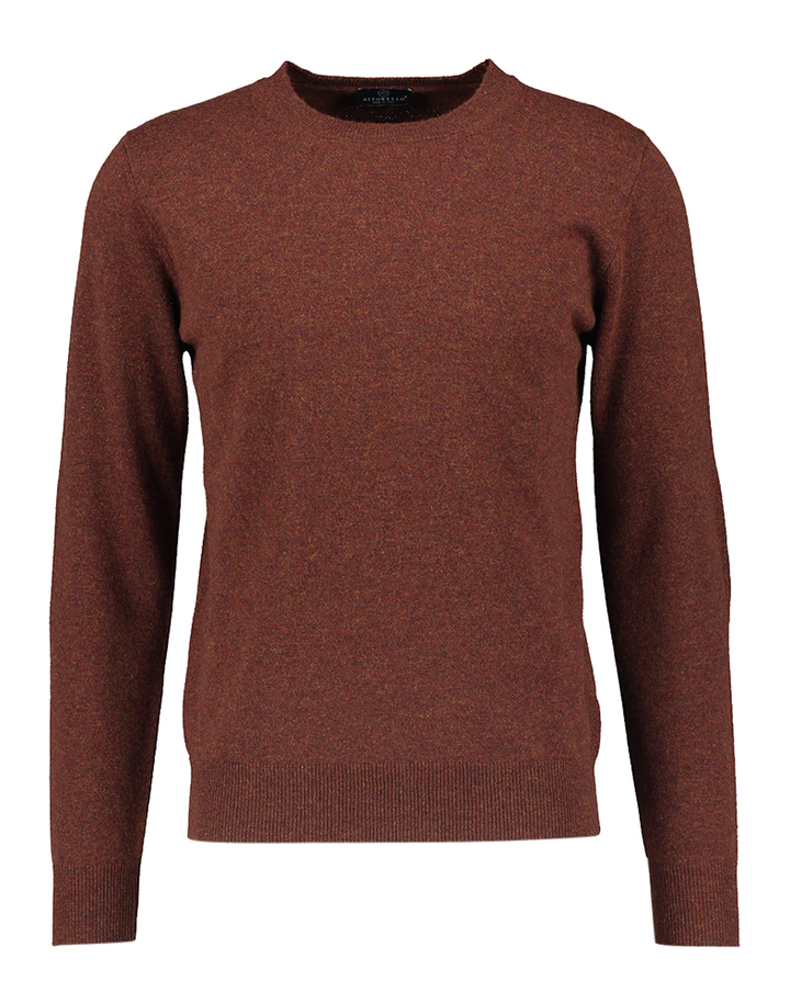Bordeauxbruine pull met ronde hals Altobello