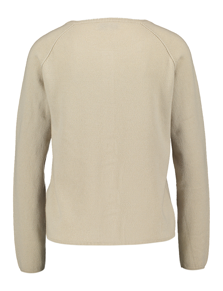 Beige wollen cardigan Rosemunde