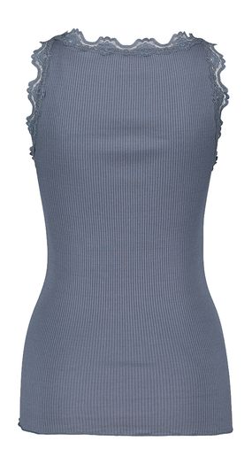 Blauwe top met kant Rosemunde 