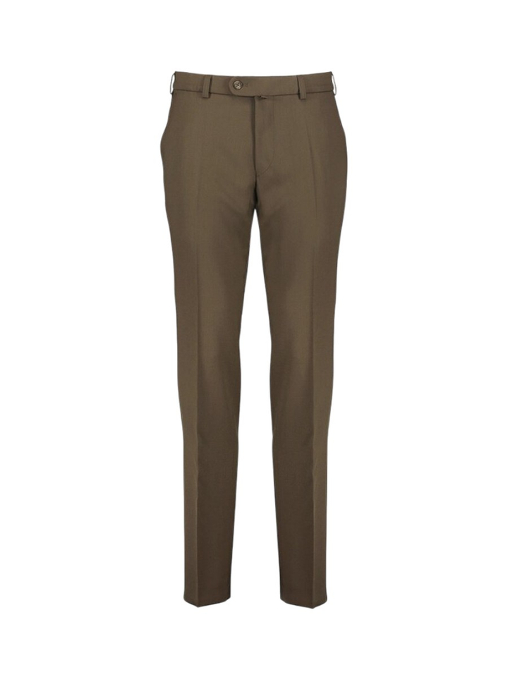 Effen Bruine Broek Mens
