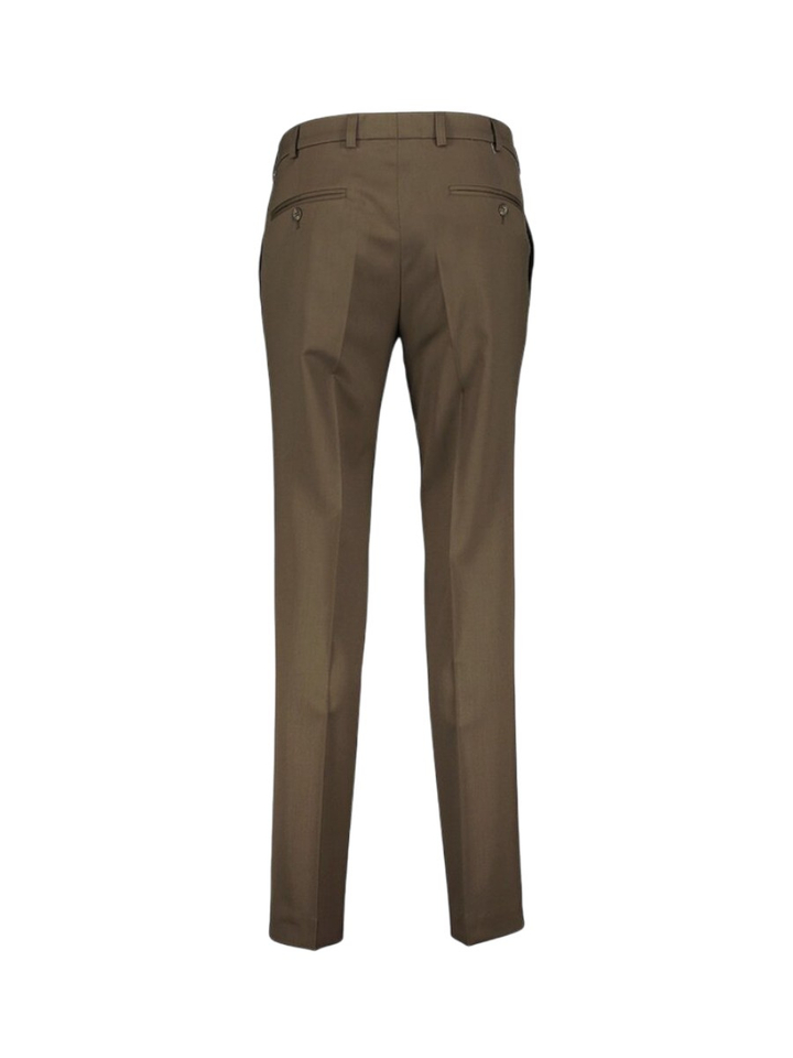 Effen Bruine Broek Mens