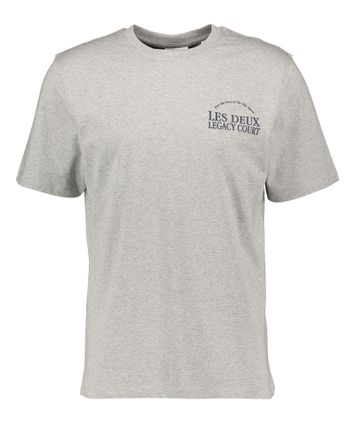 Grijze t-shirt met logo op de rug Les Deux