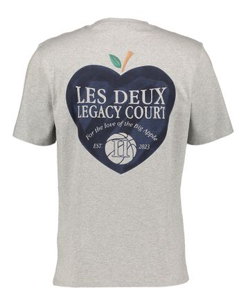Grijze t-shirt met logo op de rug Les Deux
