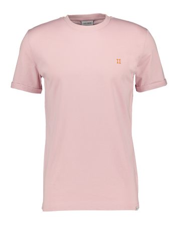 Lichtroze katoenen t-shirt met ronde hals Les Deux