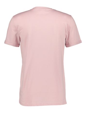 Lichtroze katoenen t-shirt met ronde hals Les Deux
